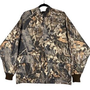 Scentlok Jacket Mens Medium Brown Camo Mossy Oak Vintage Break-Up Hunting Nature